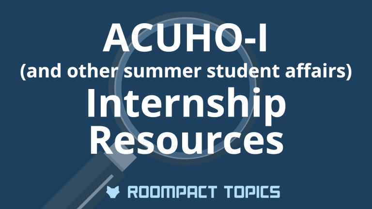 Acuho I Internship Resources Roompact